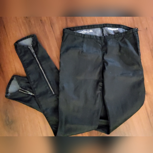 Quiksilver Ankle Zippers Sheath Leggings in Oiled Black size 26 - Picture 2 of 7